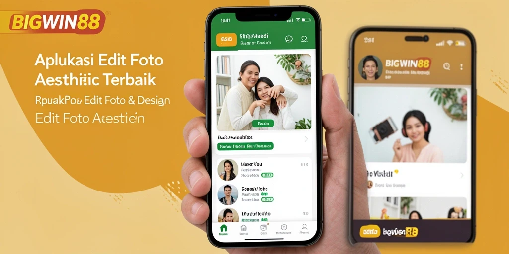 Tampilan antarmuka aplikasi BIGWIN88 untuk Edit Foto Aesthetic.